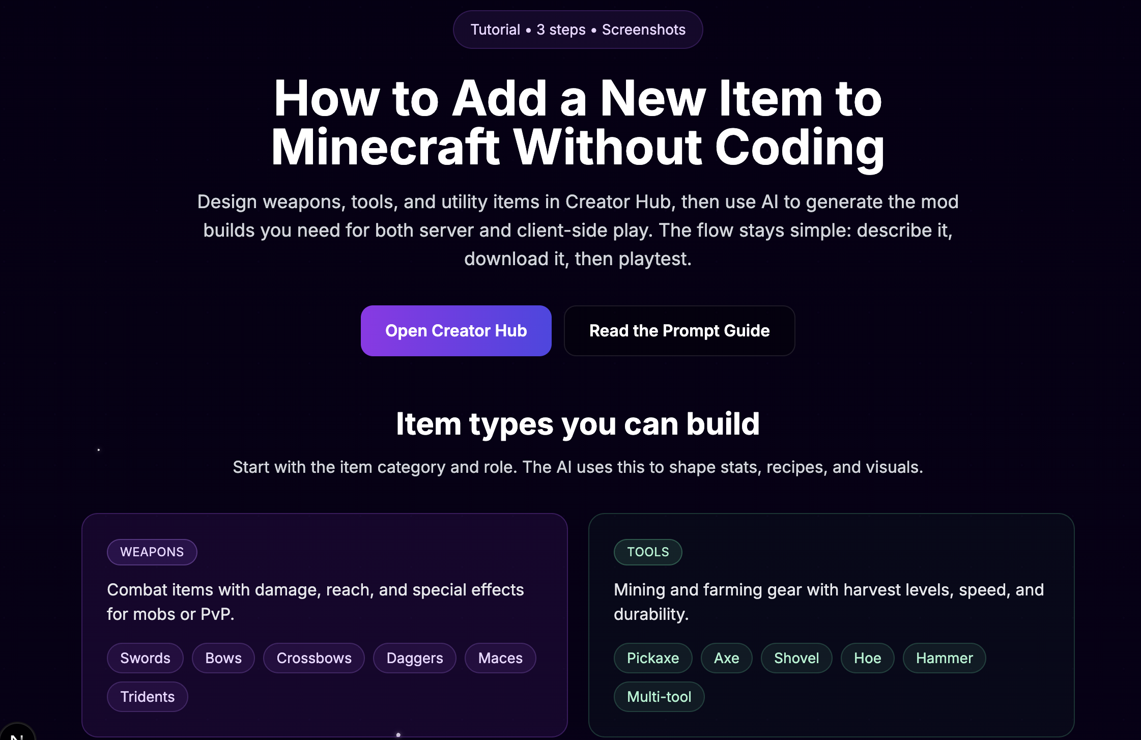 How to Add a New Item to Minecraft Without Coding